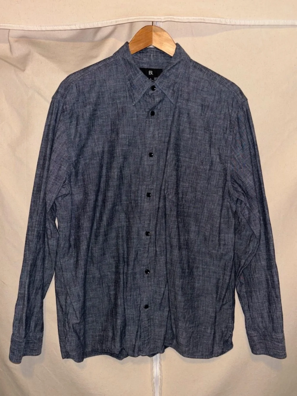 Men's Banana Republic Button-down Long-sleeve Chambray Shirt Large